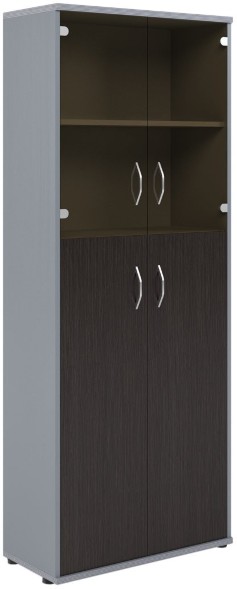Шкаф комбинированный СТ-1.7 Венге/Металлик 770*365*1975