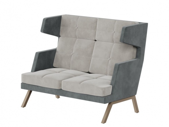 Алдо Диван двухместный высокий с декором из пуговиц ALDB-02 1430*960*1180