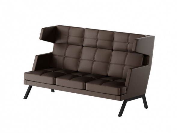 Алдо Диван трёхместный высокий с декором из пуговиц ALDB-03 2010*960*1180