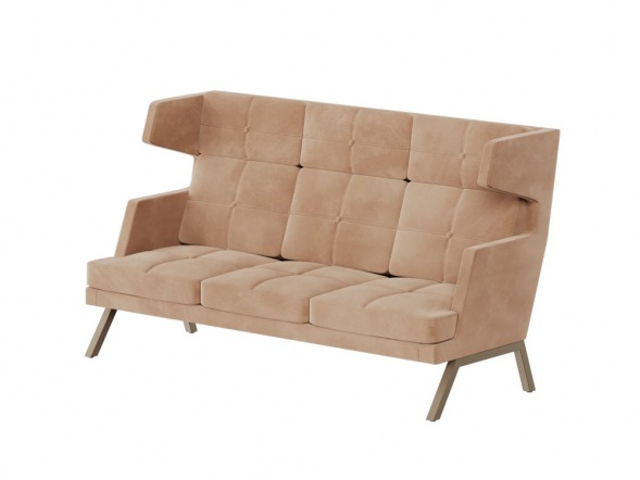 Алдо Диван трёхместный высокий с декором из пуговиц ALDB-03 2010*960*1180