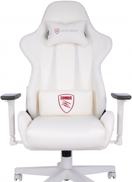 Кресло игровое Zombie Neo белый эко.кожа крестов. пластик пластик белый