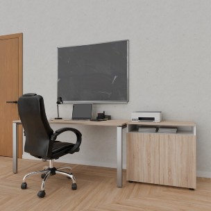 Стол Лофт 1200х600 на П-образных опорах, серый