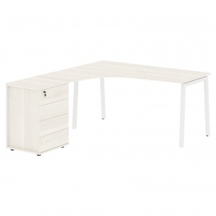 Стол эргономичный с тумбой ELCET 1518(L) 1560х1880х750 EDIS