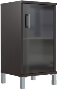 Шкаф-колонка низкая со стеклянной дверью B 411.5 Венге Магия 475х450х920