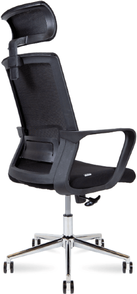 Кресло офисное Norden Интер чёрная сетка/хром