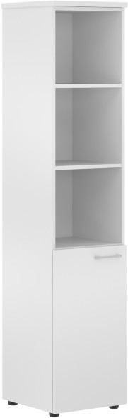 Шкаф колонка с глухой малой дверью (L) и топом XHC 42.5(L) Белый 432х432х1955 XTEN