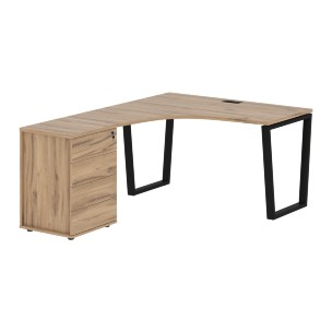 Стол эргономичный с тумбой EVCET 1318(L) 1360х1880х750 EDIS