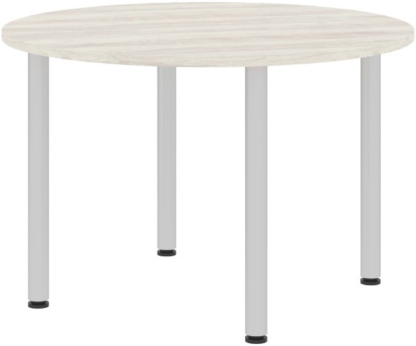 Конференц - стол круглый XRT 120 Сосна Эдмонт/Алюминий 1200х1200х750 XTEN