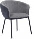 Стул Duke светло-серый/серый с черными ножками
